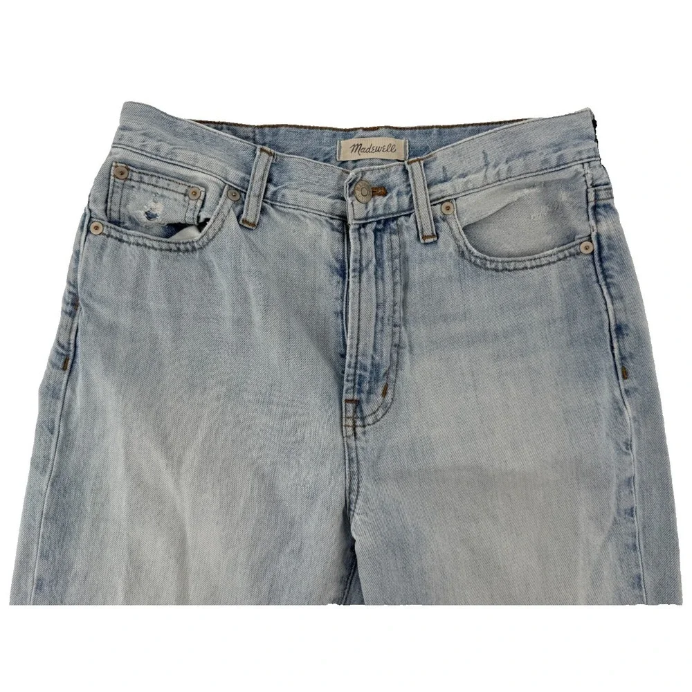 Madewell Perfect Vintage Jeans Womens 27 Light Wash Straight Leg High Rise Denim